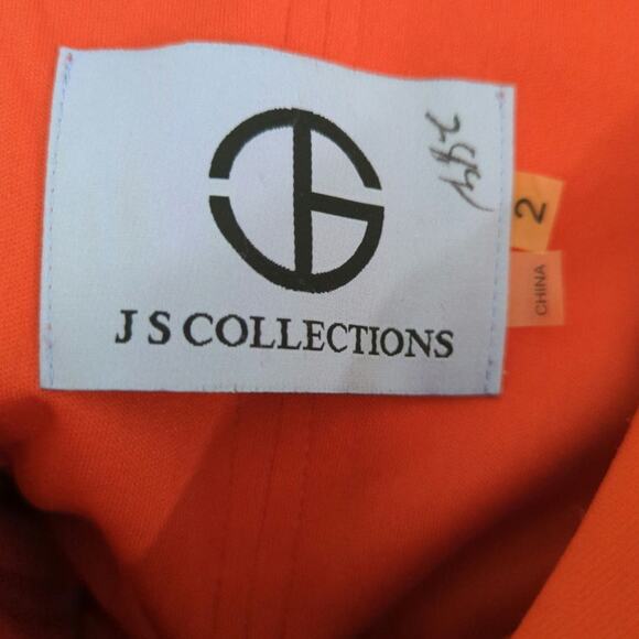 JS Collections Red Ruched Back V Neck Party Dress Women 2‎ NWT Valentine Holiday - Picture 13 of 14